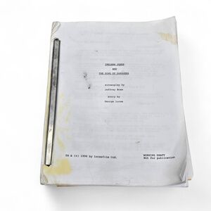Indiana‎ Jones Sons of Darkness 1996 Fan Draft/Hoax Script Cult Memorabilia